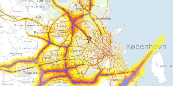 Trafikstøjkort på Næsbyholmvej 15, 2. th, 2700 Brønshøj