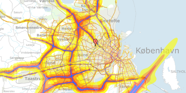 Trafikstøjkort på Næsbyholmvej 19, 2700 Brønshøj