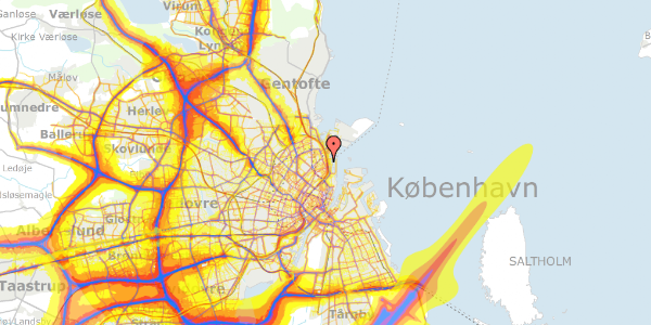 Trafikstøjkort på Næstvedgade 25, st. th, 2100 København Ø