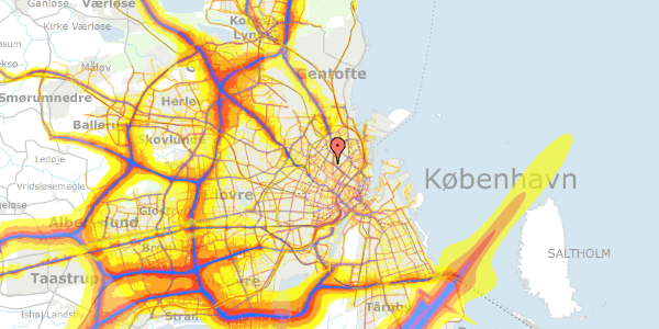 Trafikstøjkort på Nøddebogade 4, 1. mf, 2200 København N