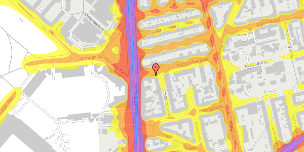 Trafikstøjkort på Nøjsomhedsvej 4, st. , 2100 København Ø