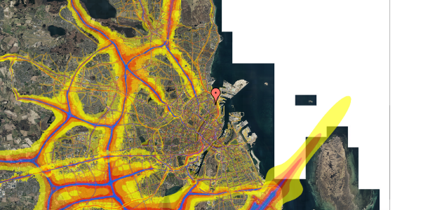 Trafikstøjkort på Nøjsomhedsvej 17, 2. tv, 2100 København Ø