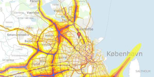 Trafikstøjkort på Nøkkerosevej 5, 2400 København NV