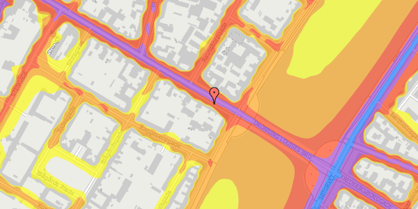 Trafikstøjkort på Nørrebrogade 5, st. 2, 2200 København N