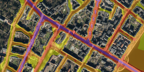 Trafikstøjkort på Nørrebrogade 41, 4. th, 2200 København N