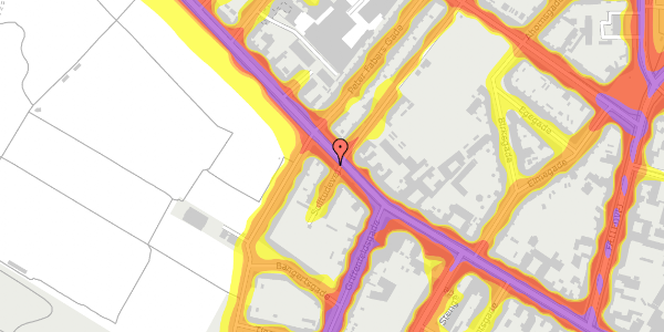 Trafikstøjkort på Nørrebrogade 59B, st. , 2200 København N