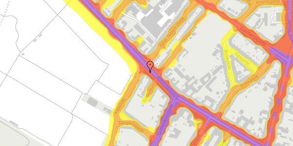 Trafikstøjkort på Nørrebrogade 63, st. 1, 2200 København N