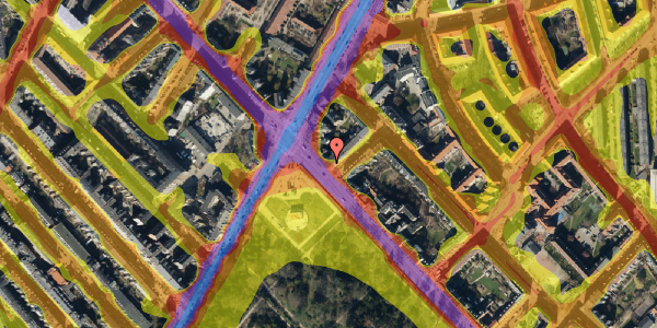 Trafikstøjkort på Nørrebrogade 118, st. tv, 2200 København N