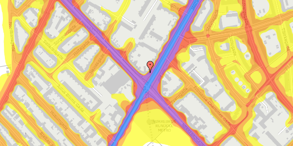 Trafikstøjkort på Nørrebrogade 140, 1. th, 2200 København N