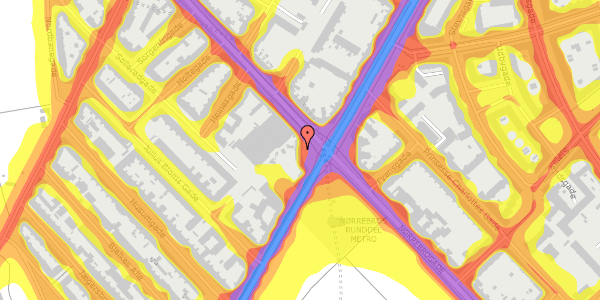 Trafikstøjkort på Nørrebrogade 153, st. tv, 2200 København N