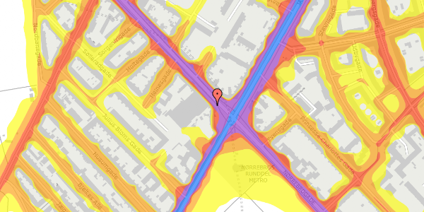 Trafikstøjkort på Nørrebrogade 155, st. tv, 2200 København N