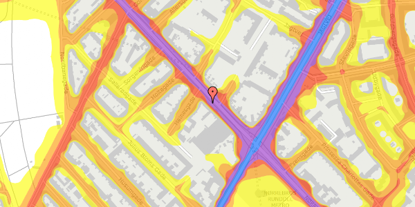 Trafikstøjkort på Nørrebrogade 163, st. 2, 2200 København N