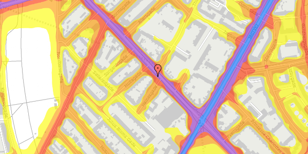 Trafikstøjkort på Nørrebrogade 169, st. tv, 2200 København N