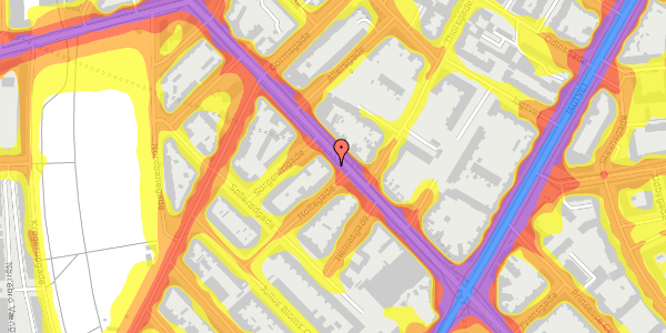 Trafikstøjkort på Nørrebrogade 175, st. 1, 2200 København N