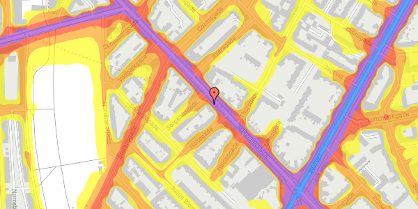 Trafikstøjkort på Nørrebrogade 177, st. tv, 2200 København N