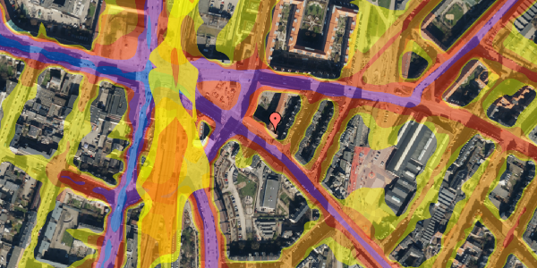 Trafikstøjkort på Nørrebrogade 226, st. th, 2200 København N