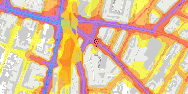 Trafikstøjkort på Nørrebrogade 241, st. tv, 2200 København N