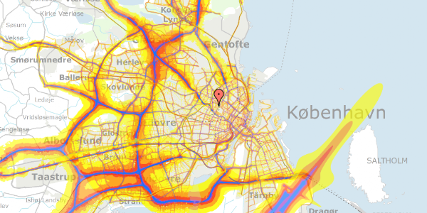 Trafikstøjkort på Nørrebro Vænge 1, 2200 København N