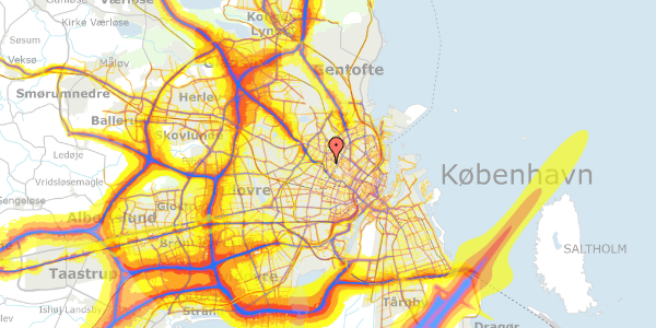 Trafikstøjkort på Nørrebro Vænge 3, 1. th, 2200 København N