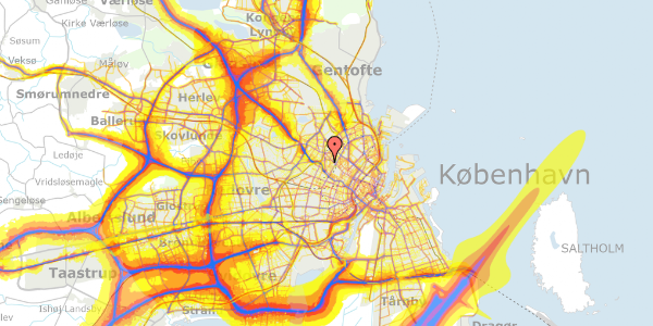 Trafikstøjkort på Nørrebro Vænge 5, st. mf, 2200 København N