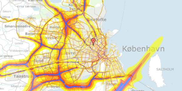 Trafikstøjkort på Nørrebro Vænge 5, 1. th, 2200 København N