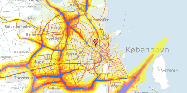 Trafikstøjkort på Nørrebro Vænge 11, st. tv, 2200 København N