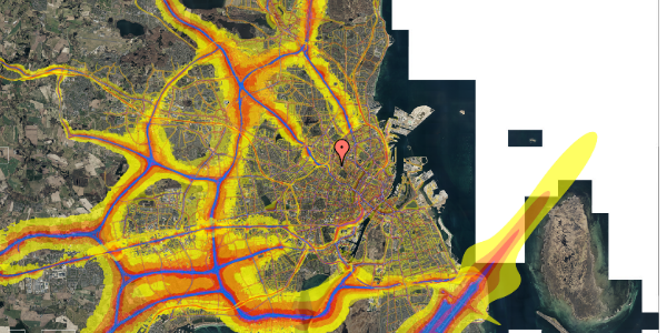 Trafikstøjkort på Nørrebro Vænge 14, st. th, 2200 København N