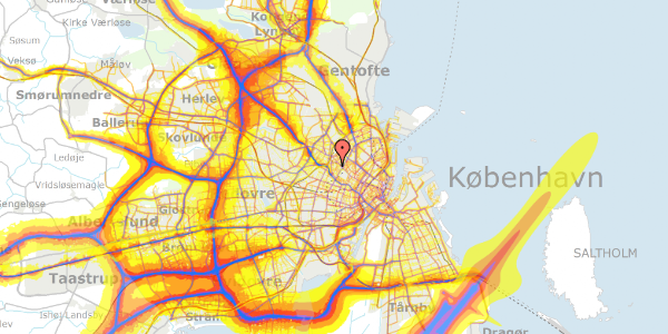 Trafikstøjkort på Nørrebro Vænge 15, st. tv, 2200 København N