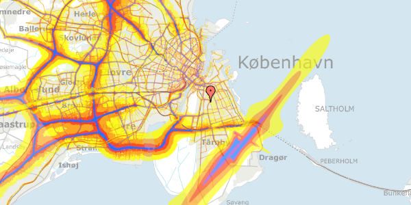 Trafikstøjkort på Nålemagerstien 38, 2300 København S