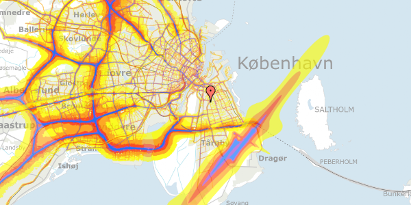 Trafikstøjkort på Nålemagerstien 79, 2300 København S