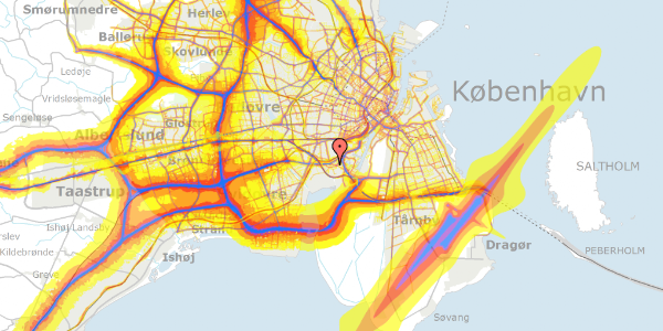 Trafikstøjkort på Offenbachsvej 29, st. mf, 2450 København SV