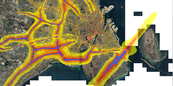 Trafikstøjkort på Offenbachsvej 34, 3. , 2450 København SV