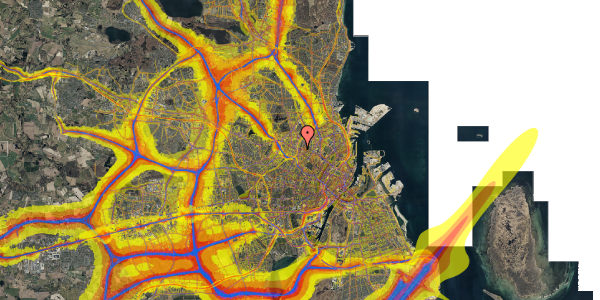 Trafikstøjkort på Ole Jørgensens Gade 3, 4. th, 2200 København N