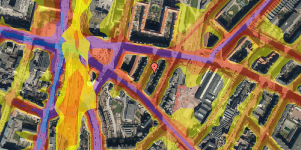 Trafikstøjkort på Ole Jørgensens Gade 6, 2. th, 2200 København N