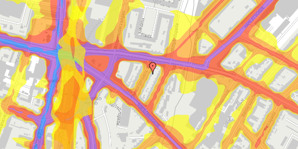 Trafikstøjkort på Ole Jørgensens Gade 10, st. th, 2200 København N