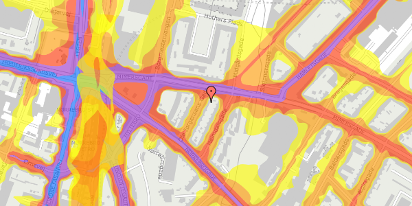 Trafikstøjkort på Ole Jørgensens Gade 12, st. , 2200 København N