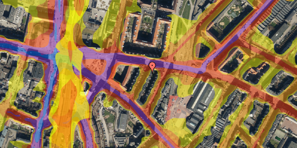 Trafikstøjkort på Ole Jørgensens Gade 12, 2. th, 2200 København N