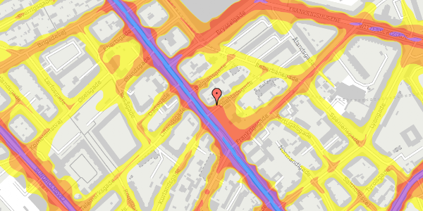 Trafikstøjkort på Oliebladsgade 1, 1. , 2300 København S