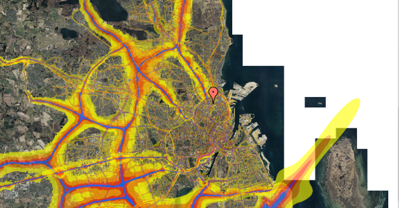 Trafikstøjkort på Oliemøllegade 12, 2. 10, 2100 København Ø