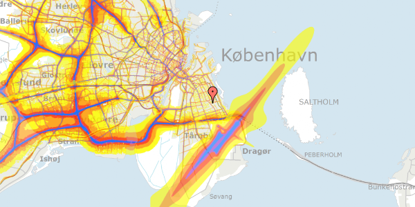 Trafikstøjkort på Olymposvej 23, 2300 København S