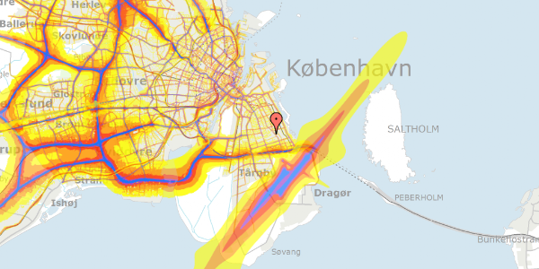 Trafikstøjkort på Olymposvej 48, 2300 København S