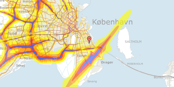 Trafikstøjkort på Olymposvej 53, 2300 København S