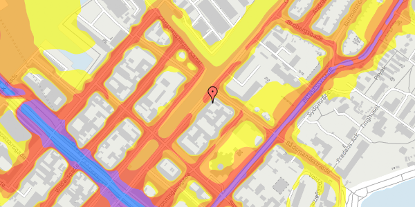 Trafikstøjkort på Overgaden Oven Vandet 54, st. 2, 1415 København K