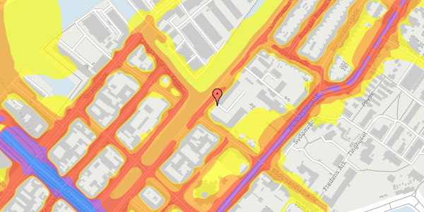 Trafikstøjkort på Overgaden Oven Vandet 60A, 1415 København K