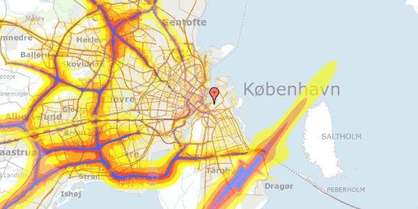 Trafikstøjkort på Overgaden Oven Vandet 60C, 1415 København K