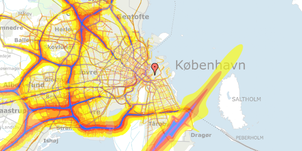 Trafikstøjkort på Overgaden Oven Vandet 70, st. , 1415 København K