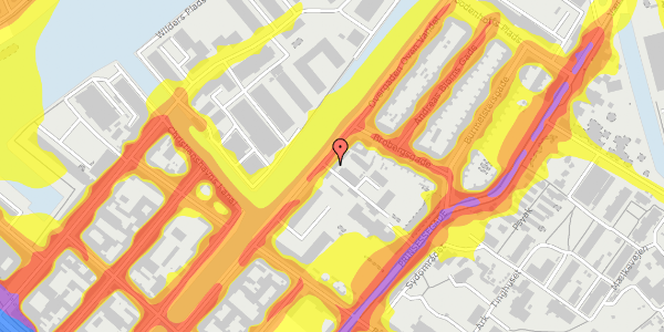 Trafikstøjkort på Overgaden Oven Vandet 84, st. th, 1415 København K