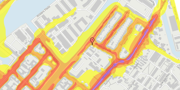 Trafikstøjkort på Overgaden Oven Vandet 90, st. , 1415 København K