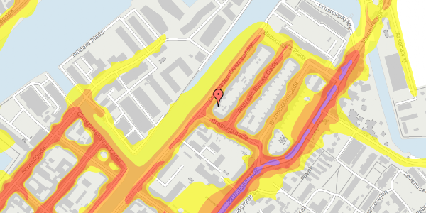 Trafikstøjkort på Overgaden Oven Vandet 92, st. th, 1415 København K