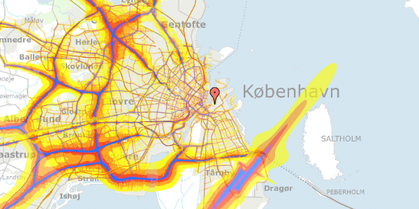 Trafikstøjkort på Overgaden Oven Vandet 100, st. th, 1415 København K